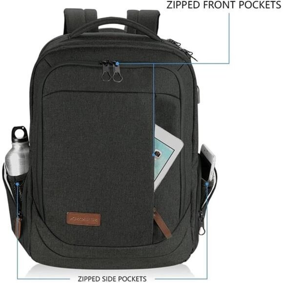 Laptop Backpack Large Fits up to 17.3 Inch Laptop with USB Charging Port - Picture 2 of 7